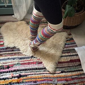 Colorful Striped Leg Warmers